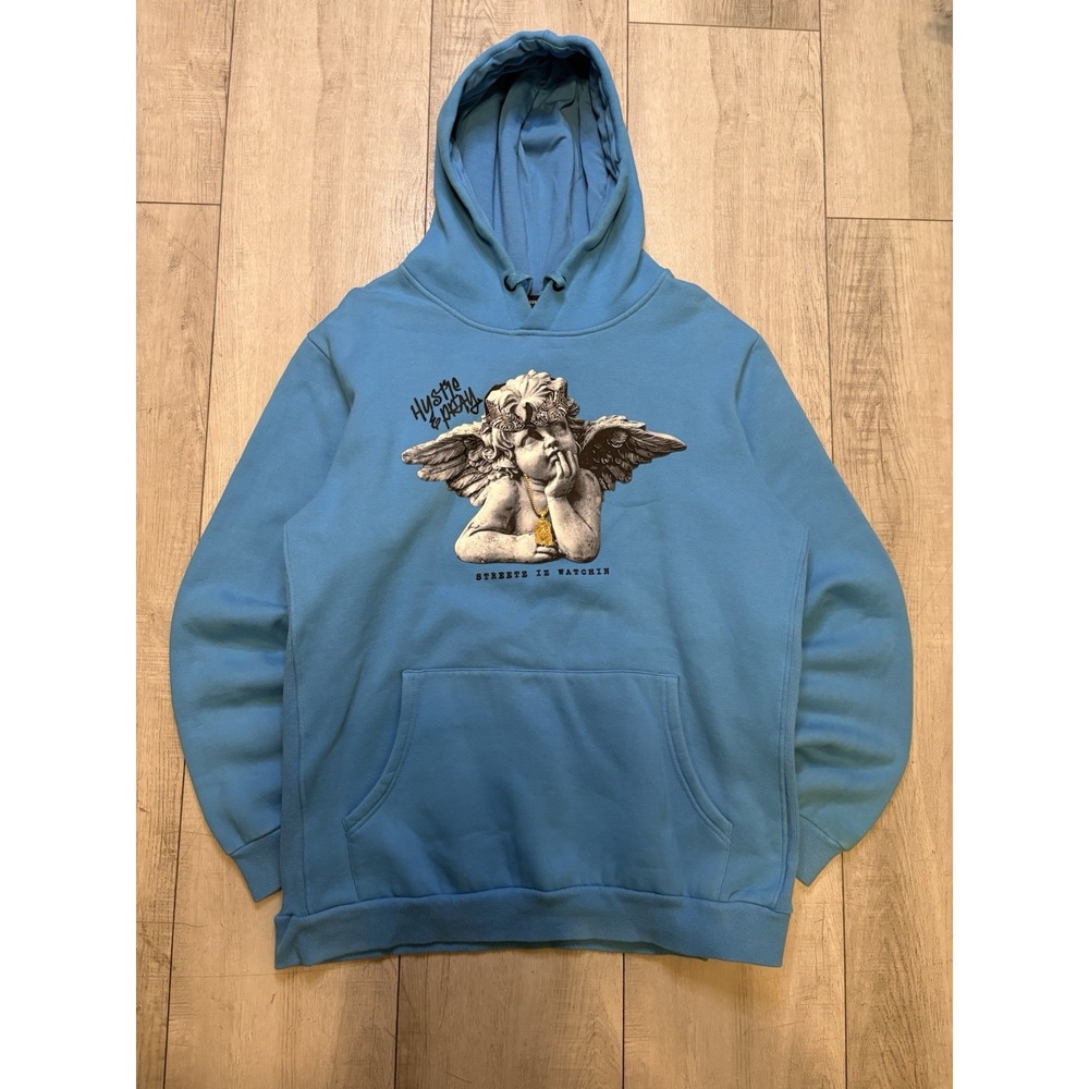 Light Bright Blue‎ Streetz Iz Watchin Hodie Men Size 2xl